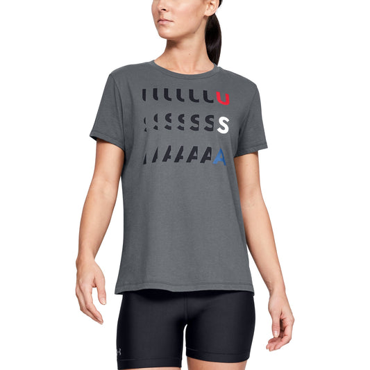 Under Armour Women's Freedom Usa Glitch T