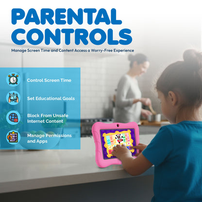 Contixo V9 Kids HD 7" Tablet - Epic & Lingo Kids, 15 Educational Apps & Kickstand Included