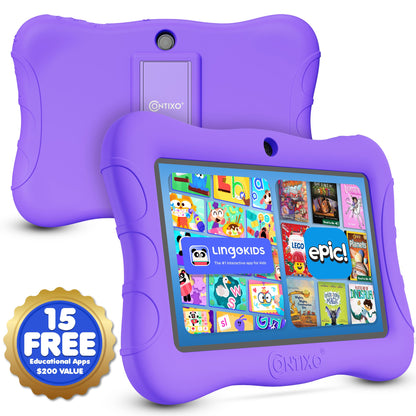 Contixo V9 Kids HD 7" Tablet - Epic & Lingo Kids, 15 Educational Apps & Kickstand Included