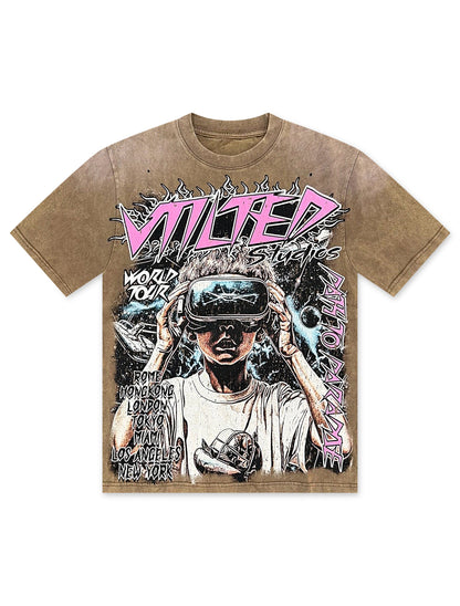 Vtilted Tokyo Tee - Brown Wash