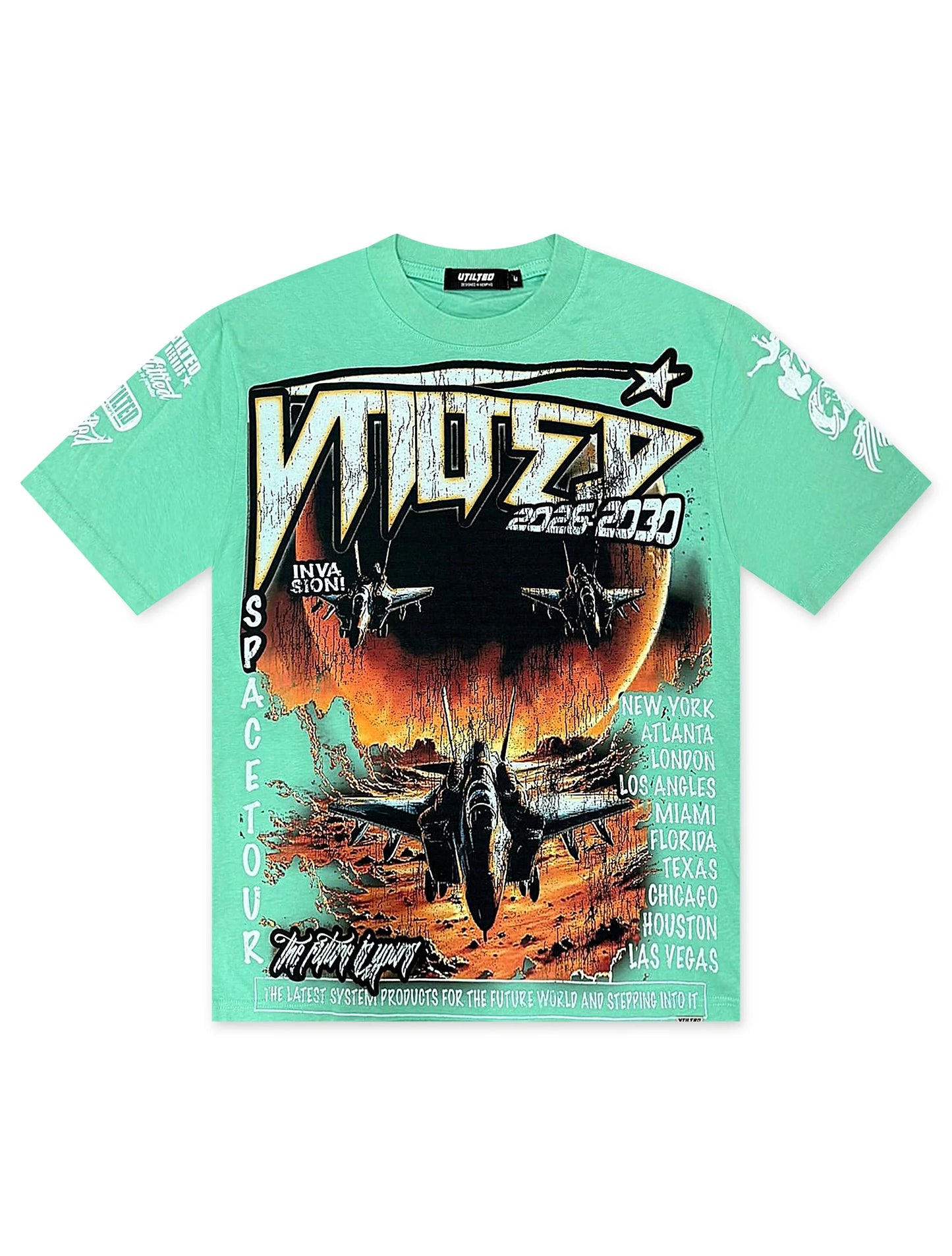 Vtilted Skyline Tee - Chalky Mint