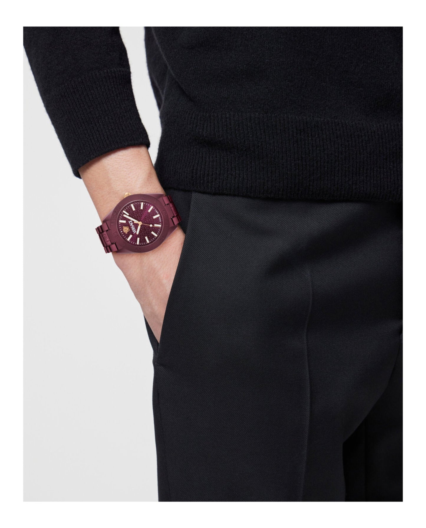 Versace V-Dome Aluminum Bracelet Watch