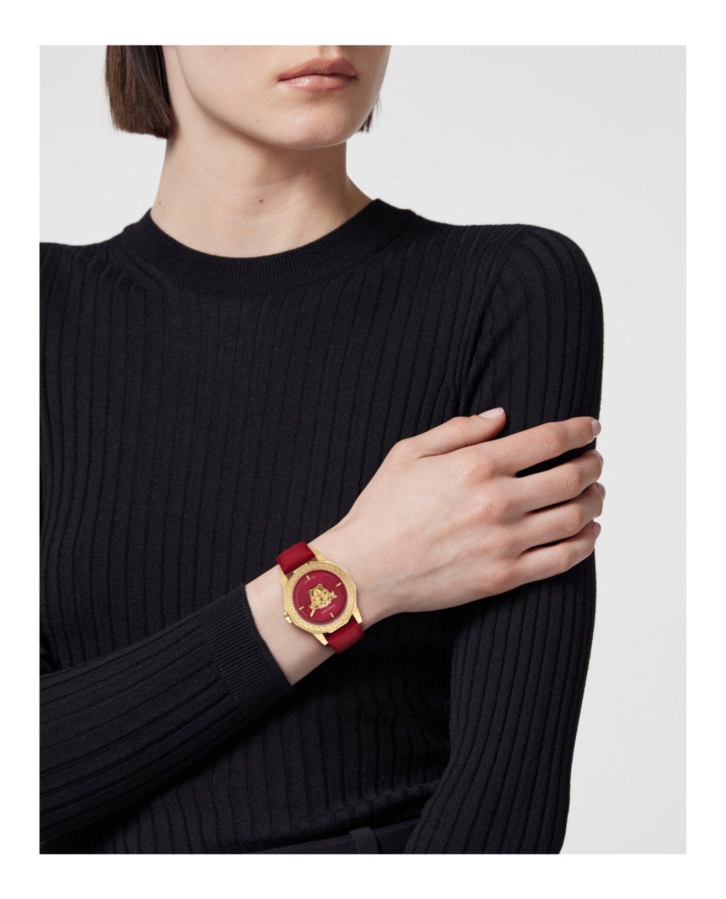 Versace Medusa Deco Leather Watch