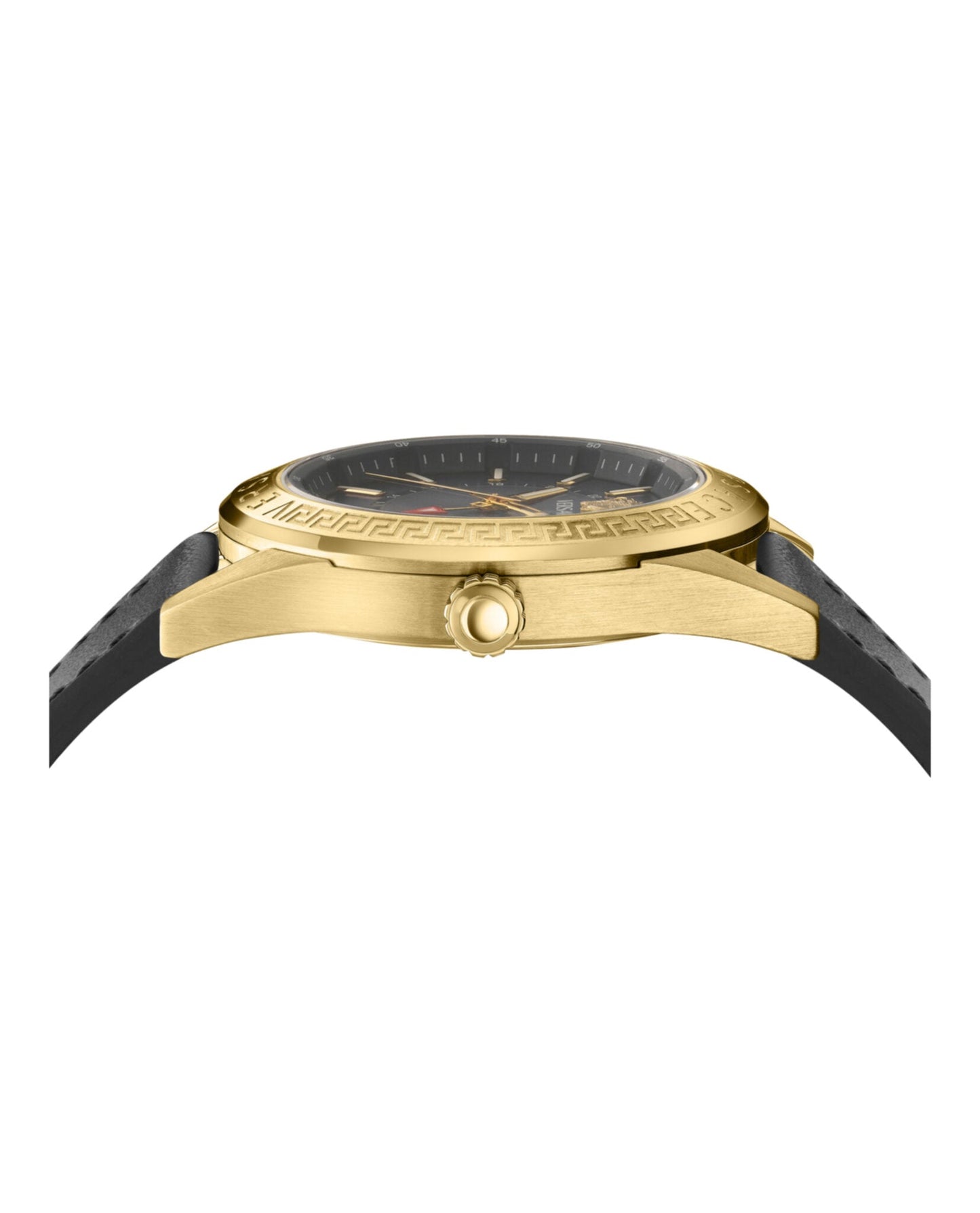 Versace V-Code GMT Leather Watch