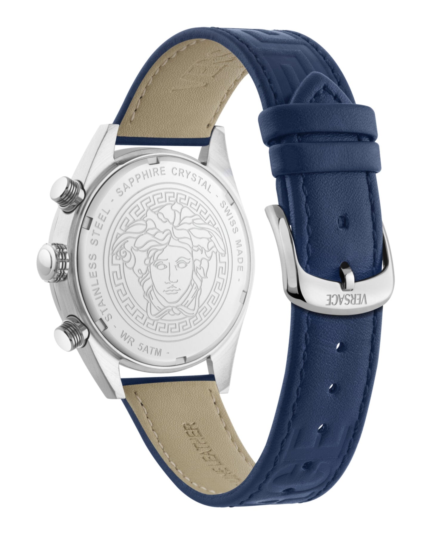 Versace Athletic Chrono Leather Strap