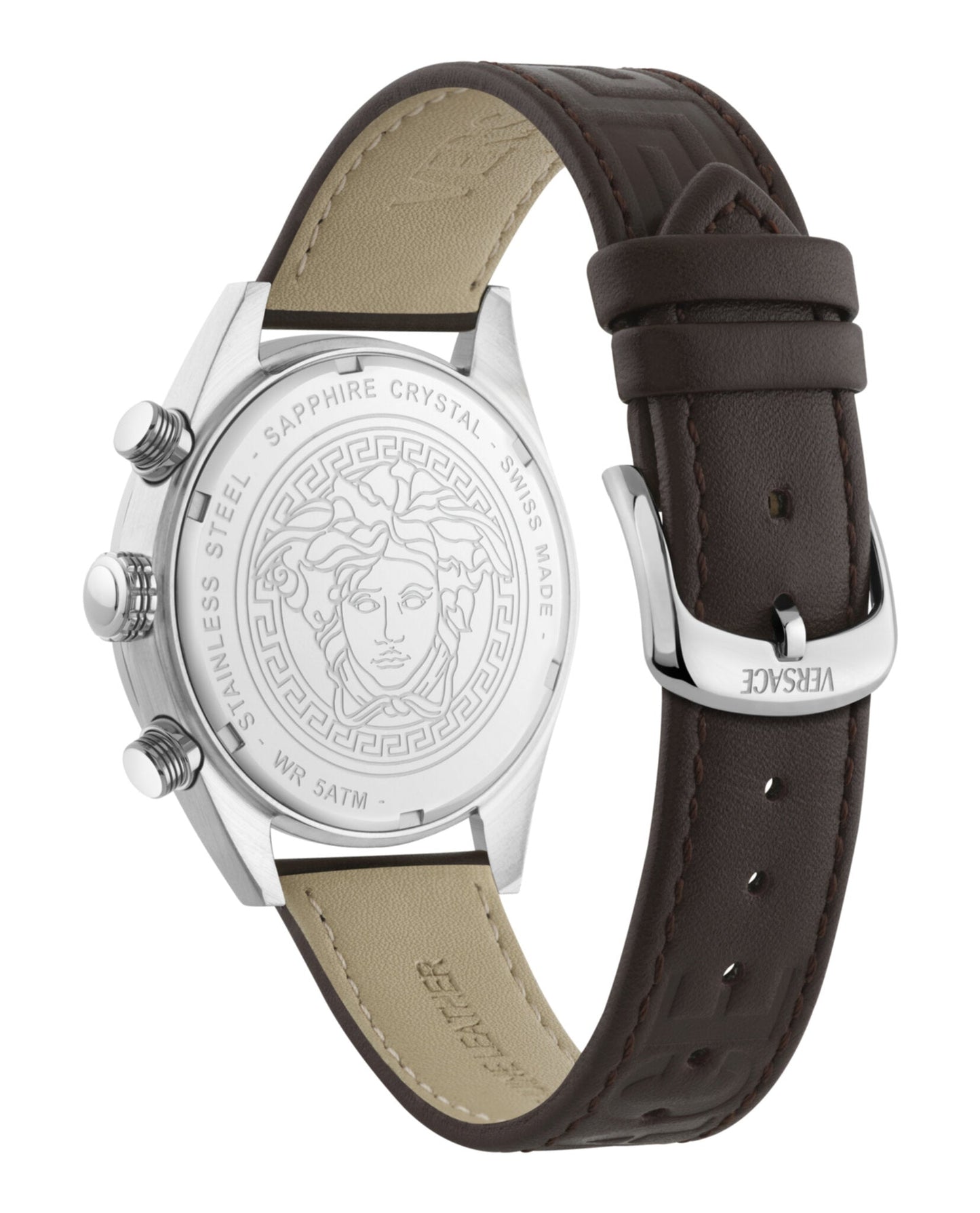 Versace Athletic Chrono Leather Strap