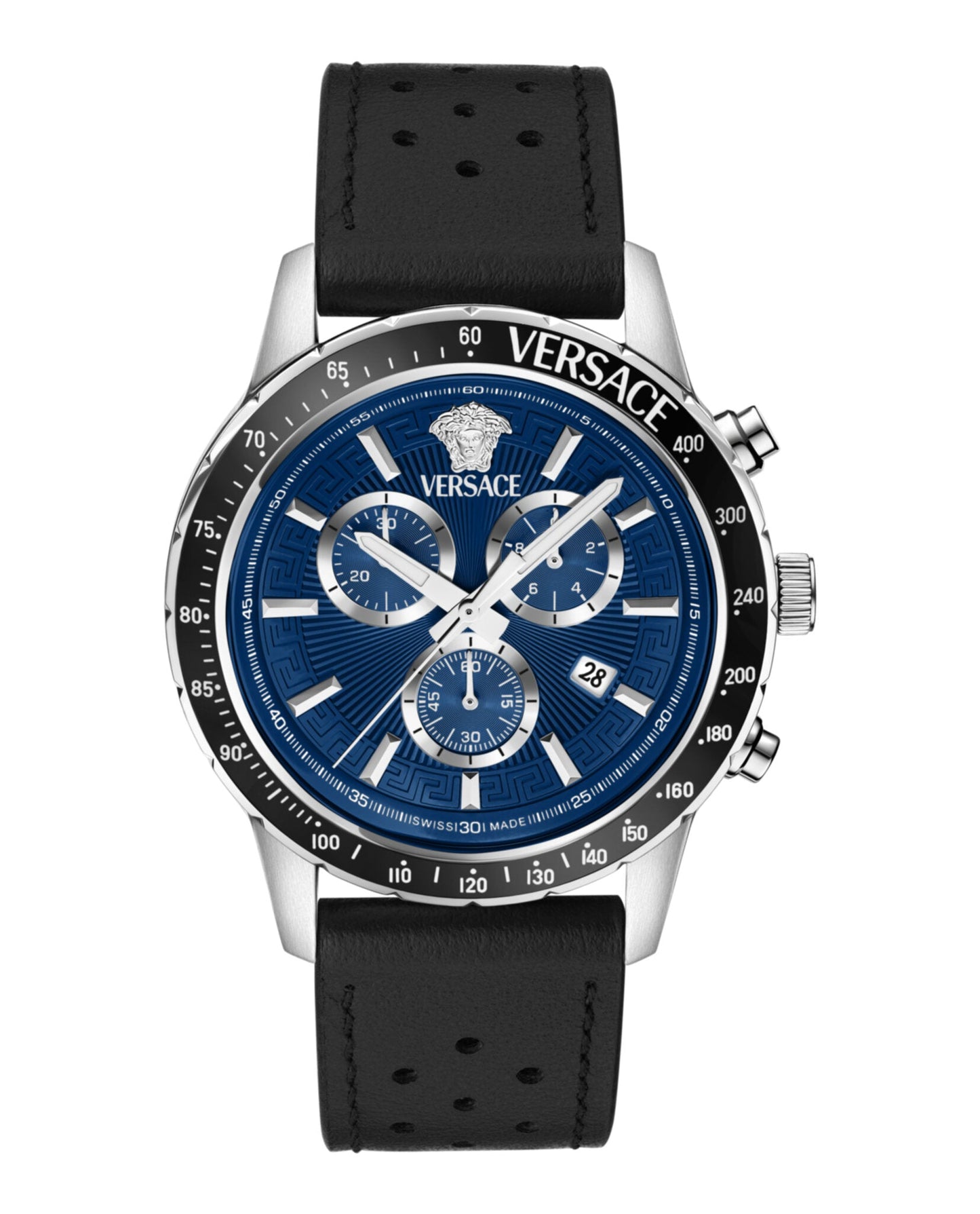 Versace  Sport Chrono Leather Watch