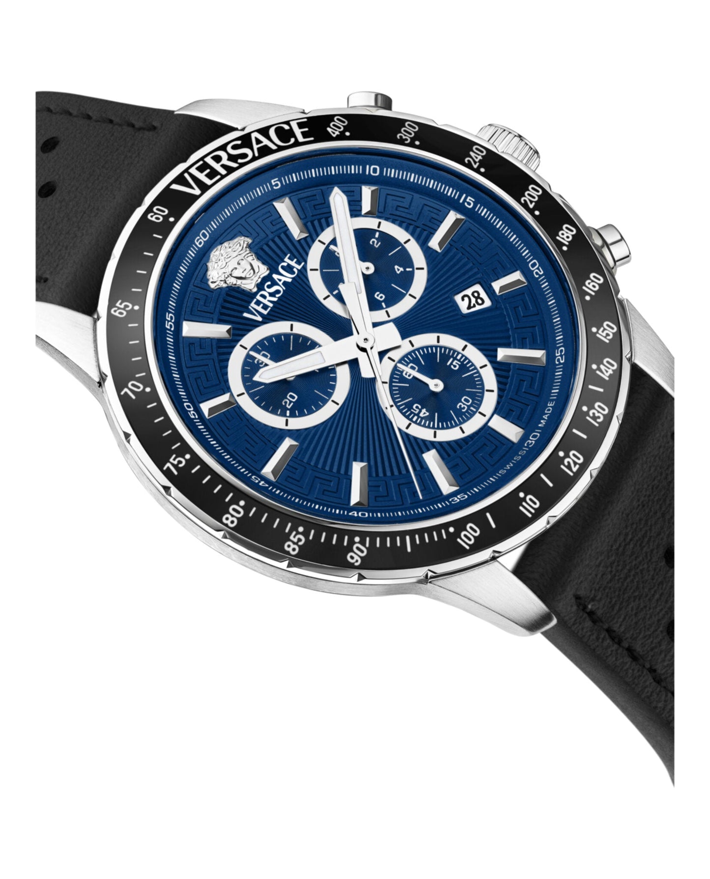 Versace  Sport Chrono Leather Watch