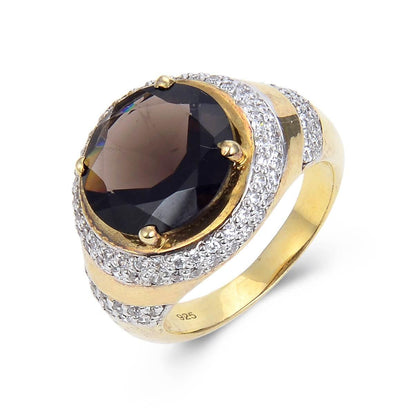 Smokey Quartz Statement Ring