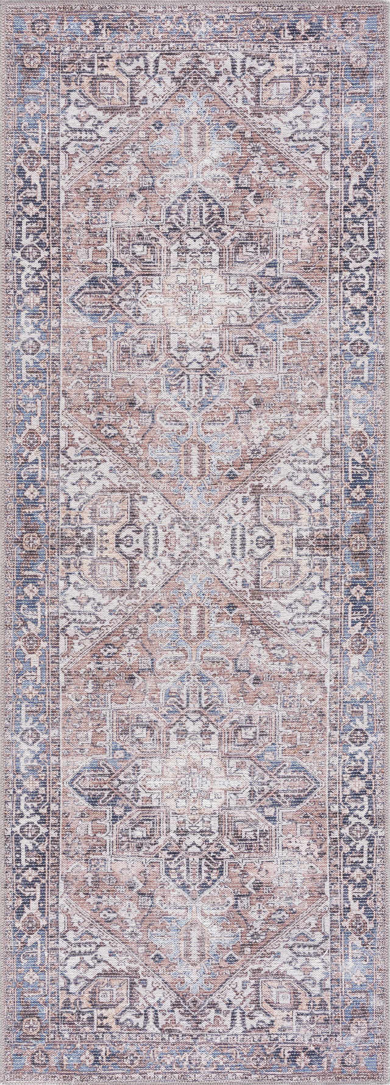 Viho Vintage Flat Pile Washable Rug - Clearance