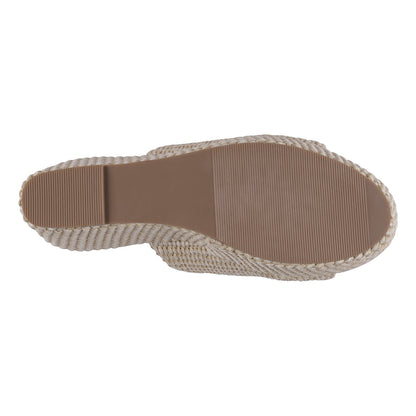 Vivica Natural Espadrille Slide Wedge Sandals