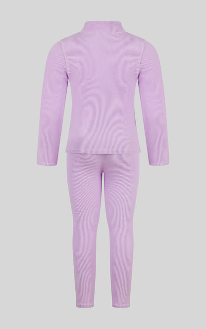4-6x Girls 3 PC Half Zip Long Sleeve + Legging + Scrunchie Set
