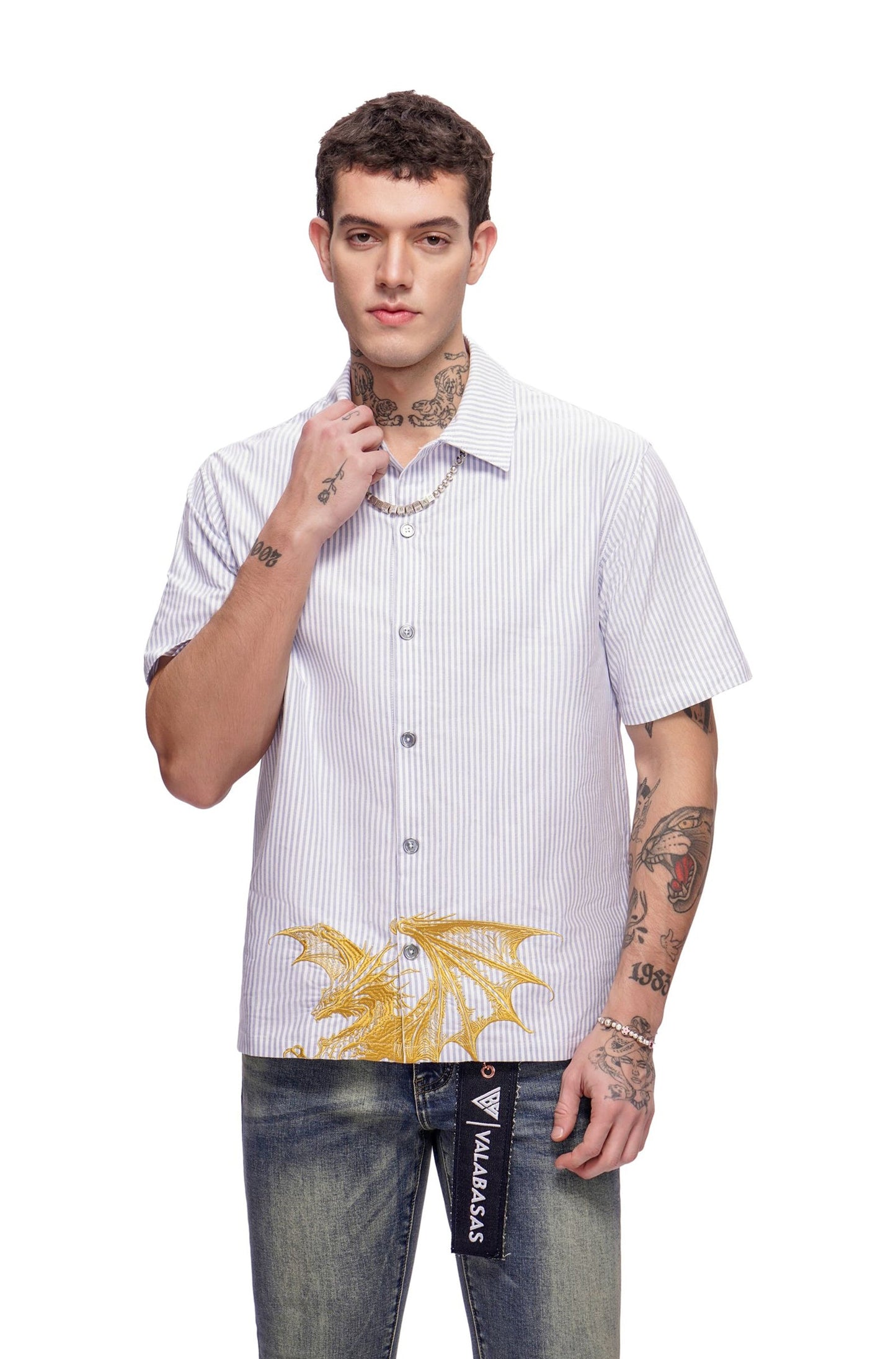 Valabasas Fugazi Button Down Shirt - White