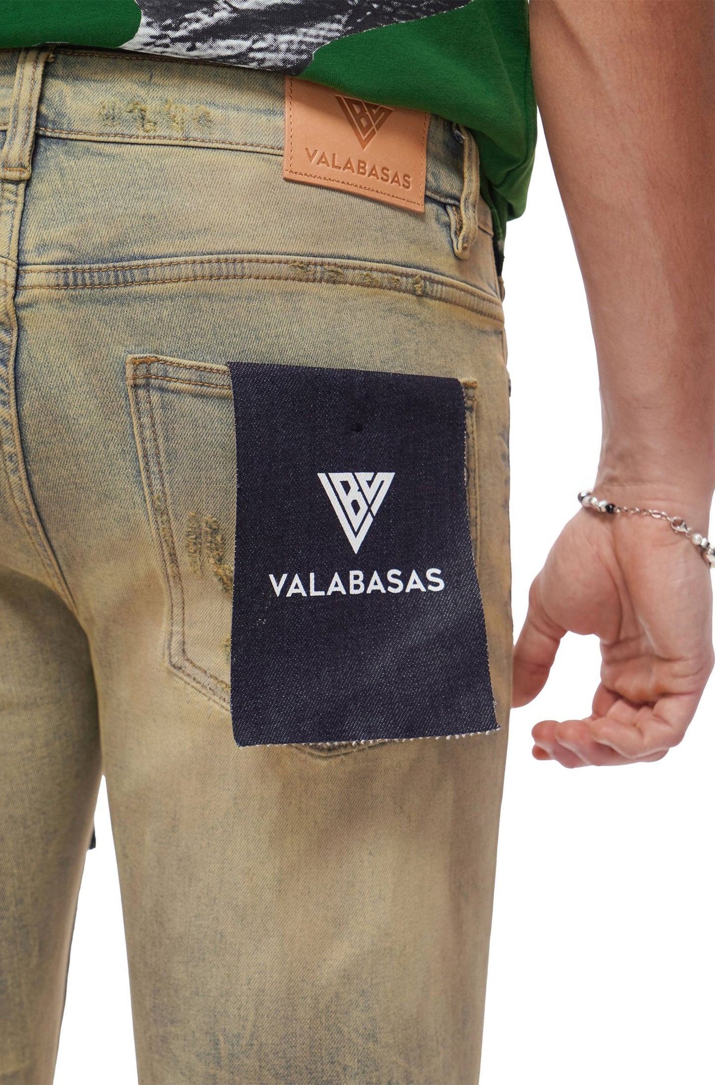 Valabasas Collage Skinny Denim Jean - Vintage Wash