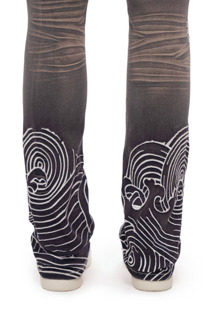 Valabasas Tenka Stacked Denim Jean - Grey Wash