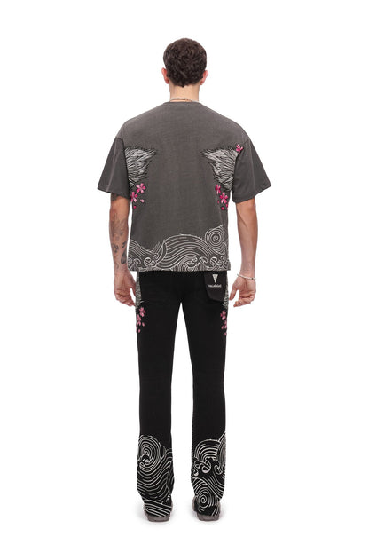 Valabasas Tenka Stacked Denim Jean - Jet Black