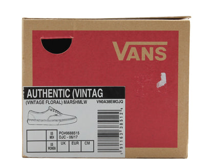 Vans Authentic Marshmallow Sneakers — Vintage Floral Low-Top