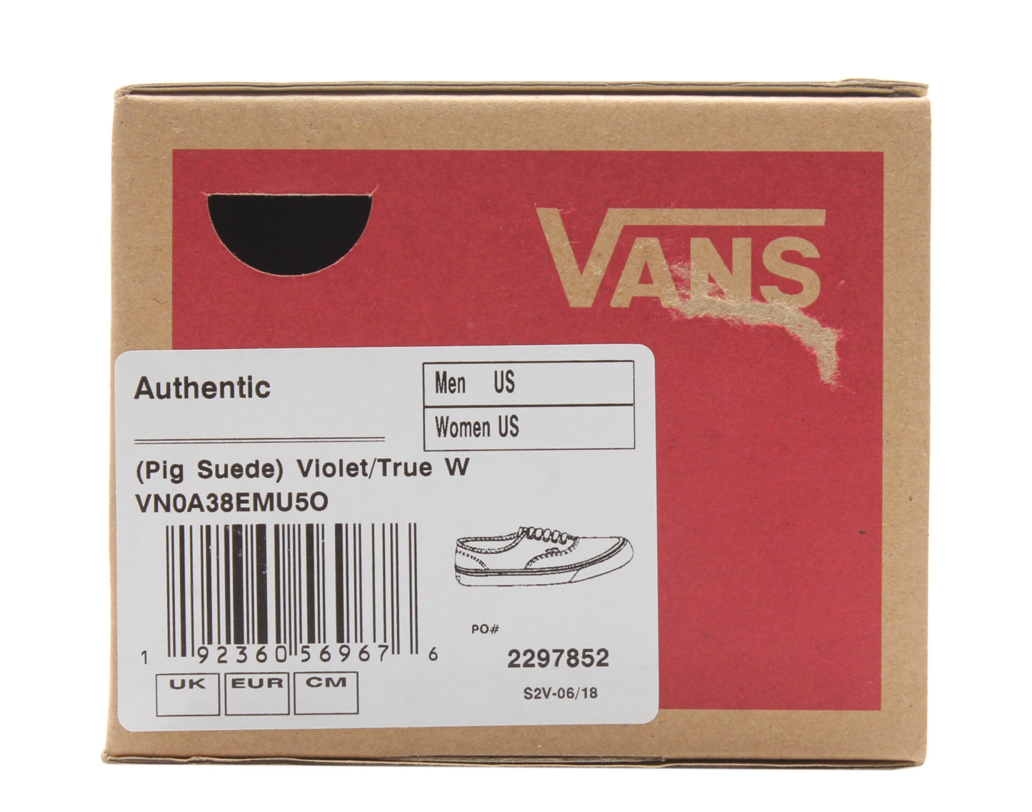 Vans Authentic Sneakers — True White/Violet Low-Top
