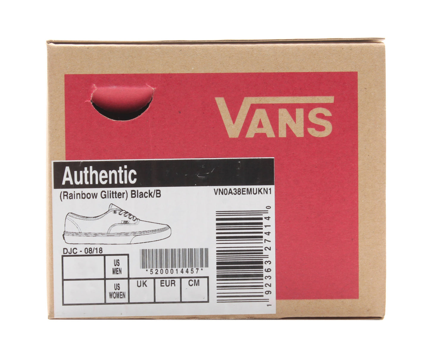 Vans Authentic Rainbow Glitter Sneakers — Black Low-Top