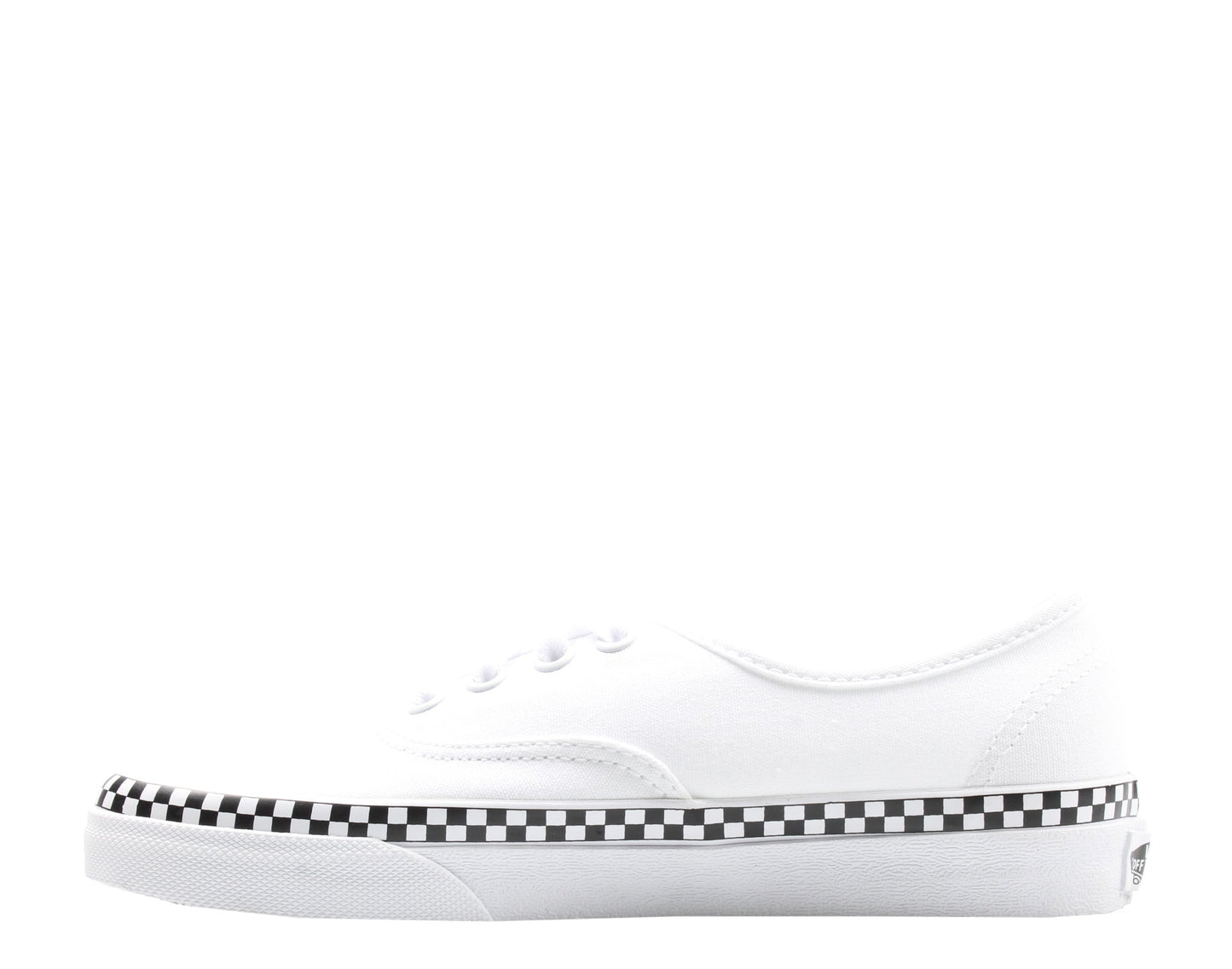 Vans Authentic Check Foxing Sneakers — True White Low-Top