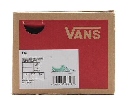 Vans Era Neptune Sneakers — True White/Checkerboard/Green Low-Top
