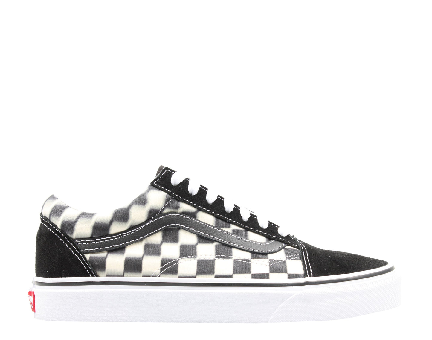 Vans Old Skool Blur Check Classic Sneakers — Black Low-Top