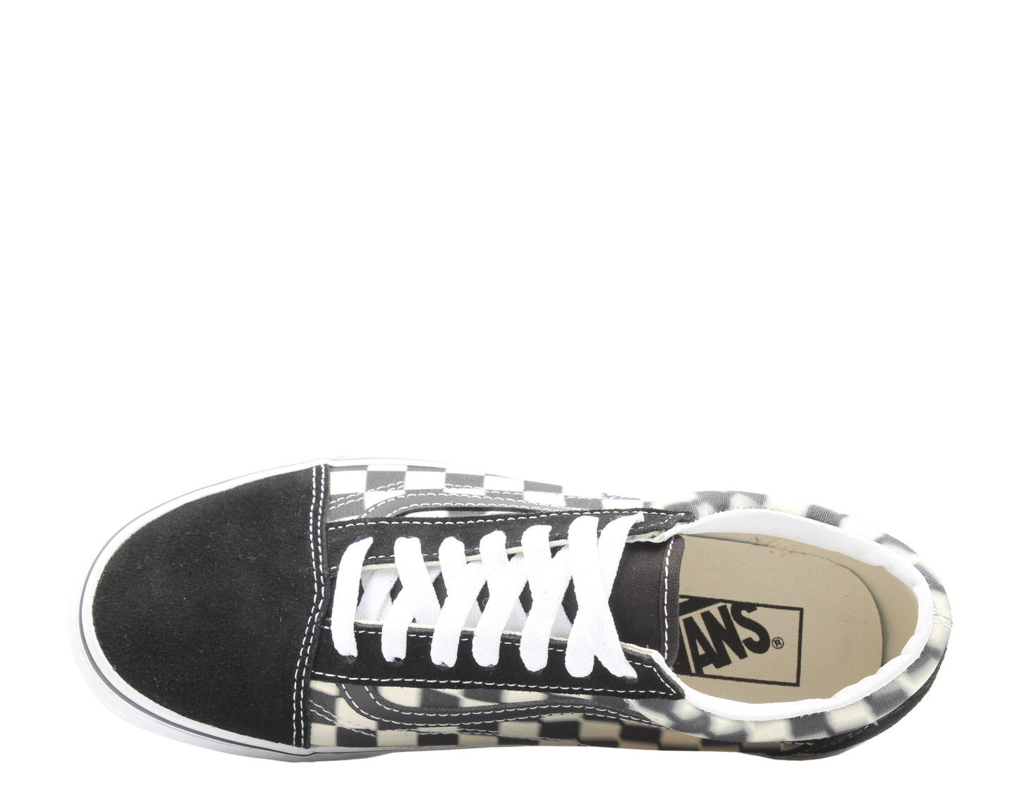 Vans Old Skool Blur Check Classic Sneakers — Black Low-Top