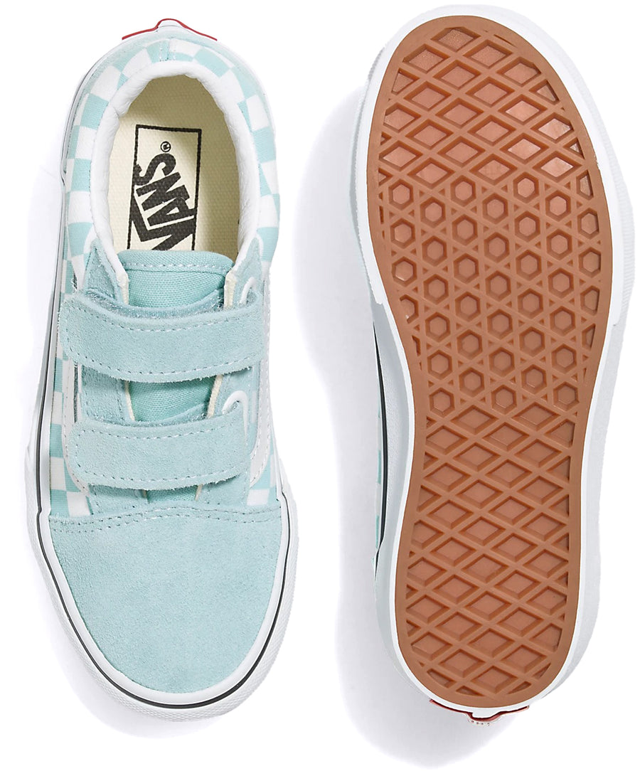[vn0a38hdh7o] Preschool Vans Old Skool Velcro - Blue/white