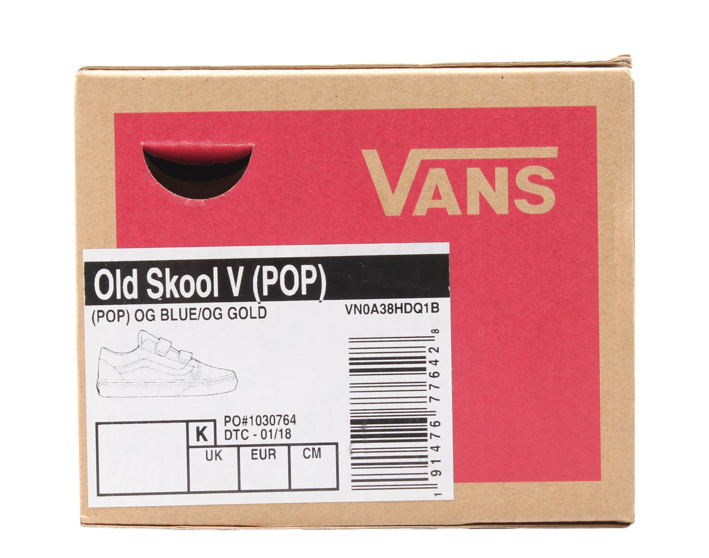 Vans Old Skool POP OG Kids' Sneakers — Blue/Gold Low-Top