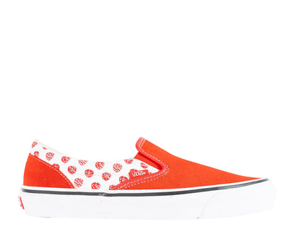 Vans x Bodega OG Classic Slip-On LX Dice High Stakes Sneakers — Racing Red/True White