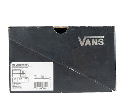 Vans x Bodega OG Classic Slip-On LX Dice High Stakes Sneakers — Racing Red/True White