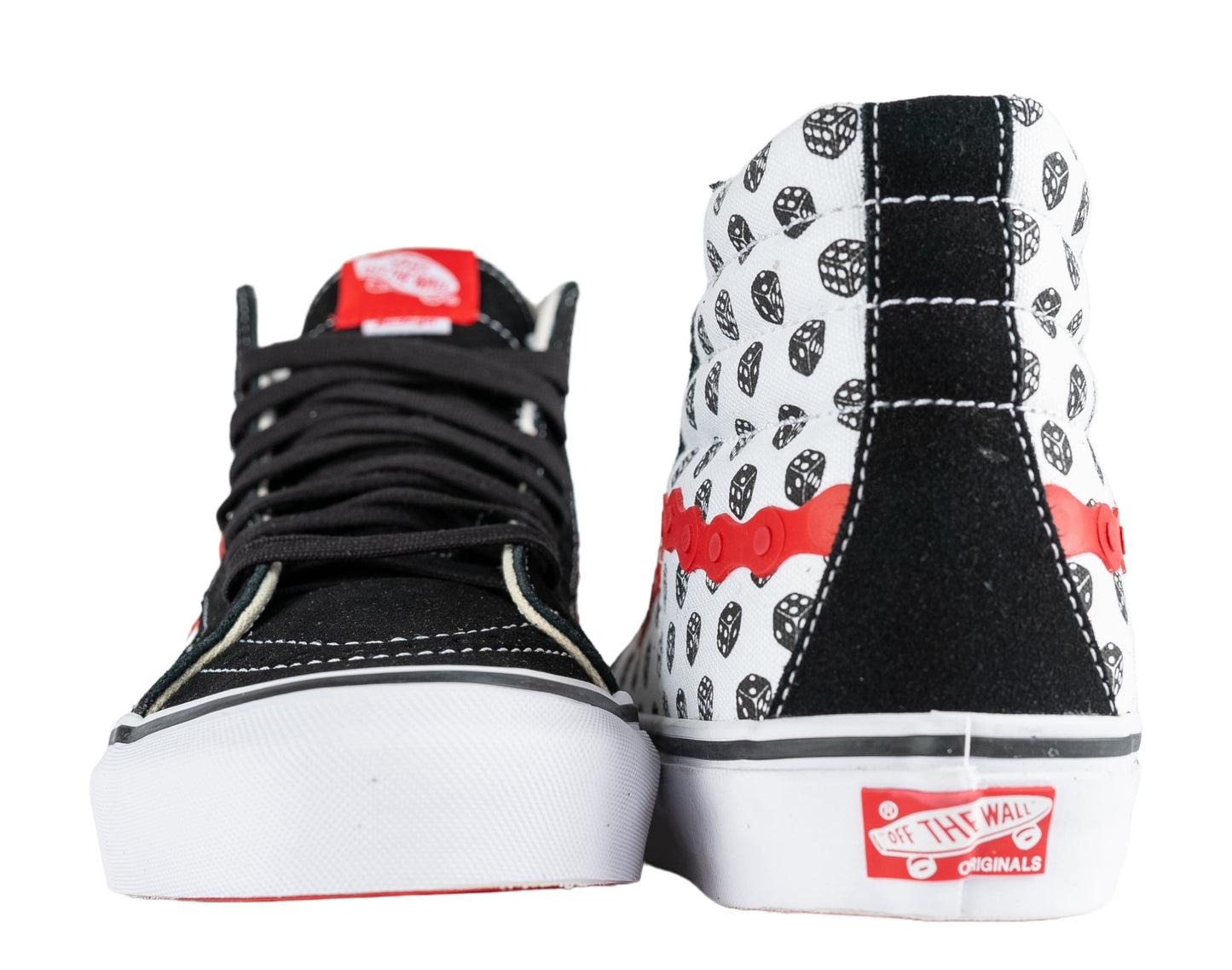 Vans x Bodega Sk8-Hi LX Dice High Stakes Sneakers — Black/True White/Red High-Top