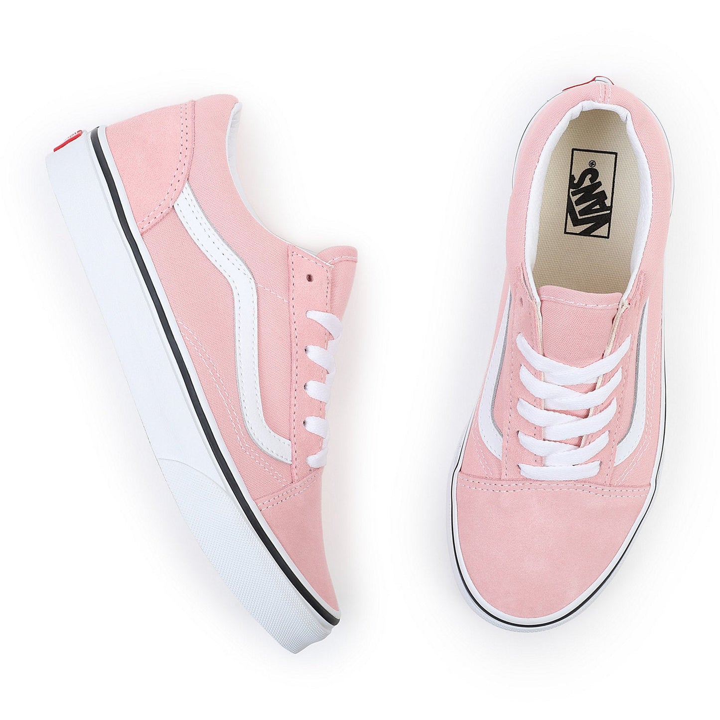 [vn0a4uhz9al] Youth Vans Old Skool - Pink/white