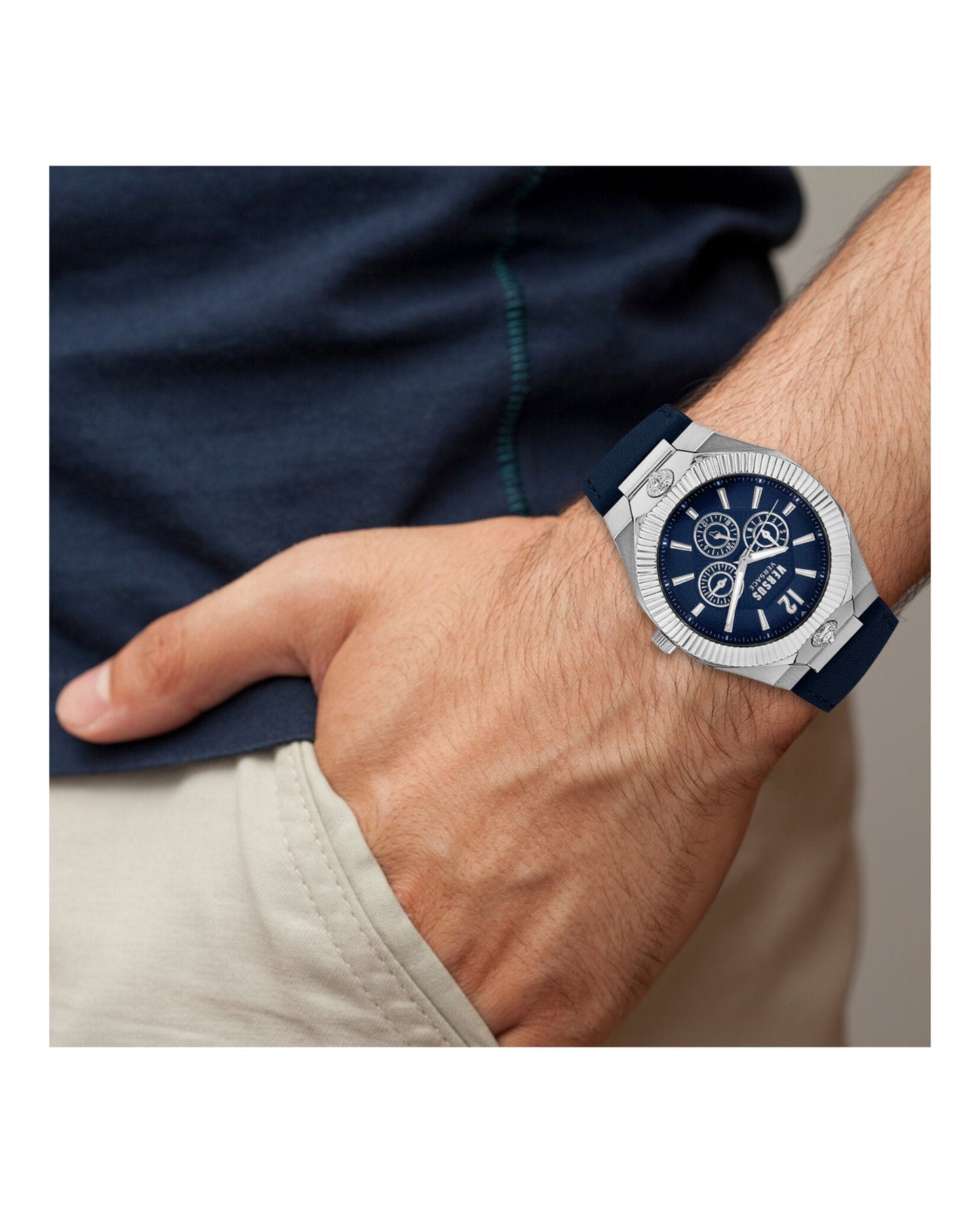 Versus Versace  Echo Park Multifunction Leather Watch