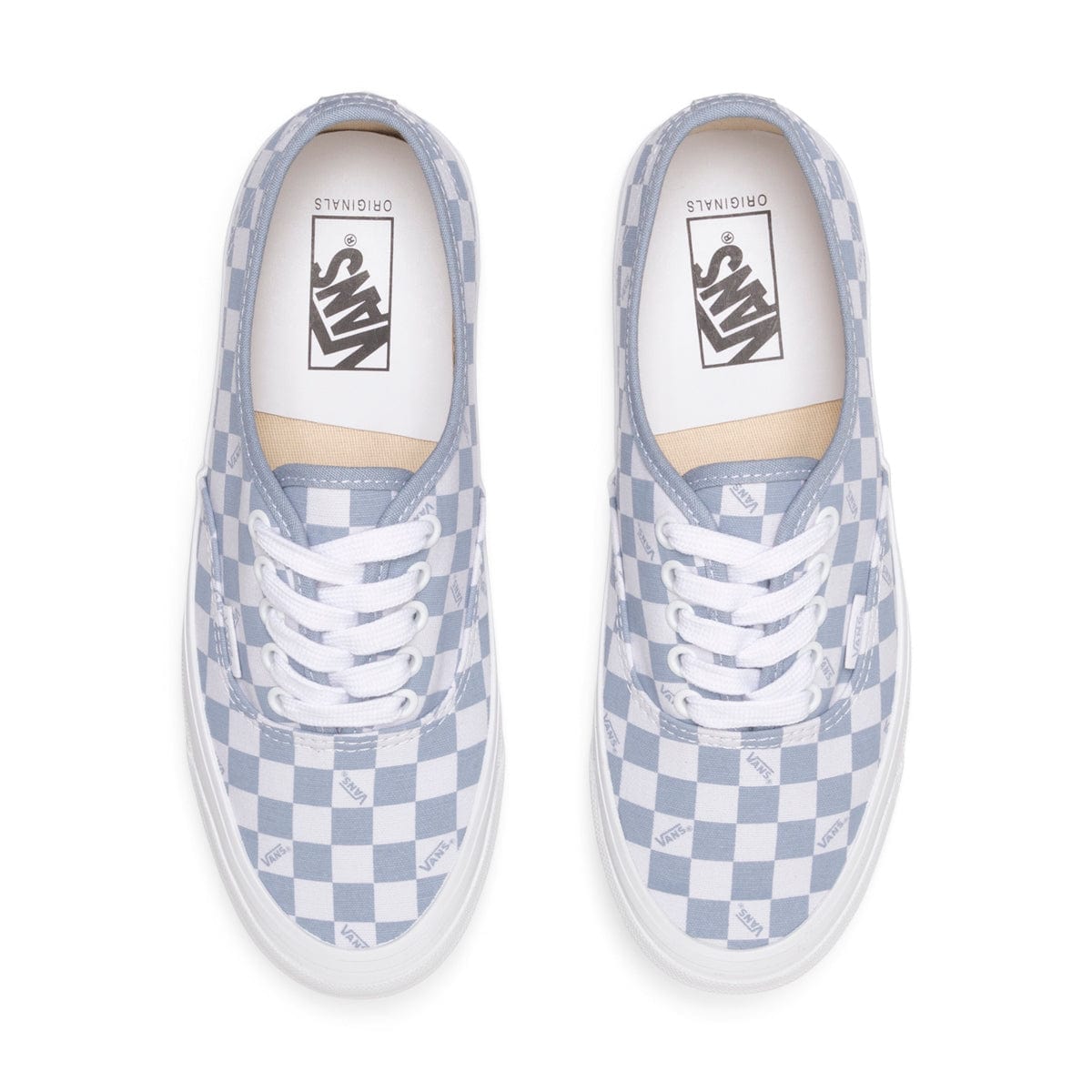 Vans Men's Vault Og Authentic Lx 'Checkerboard White Sky Blue' Sneakers