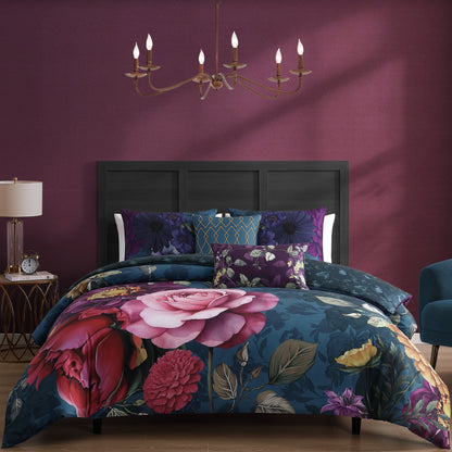 Bebejan Vibrant Flora 5 Piece Reversible Comforter Set