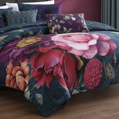 Bebejan Vibrant Flora 5 Piece Reversible Comforter Set