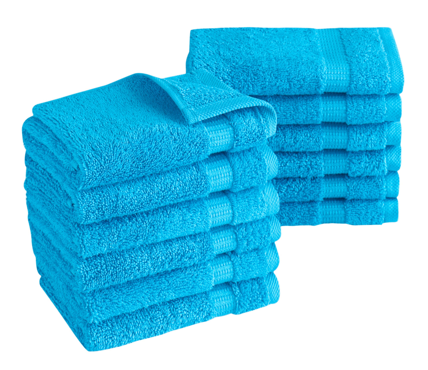 Villa Turkish Cotton Washcloths - 12 Pieces - Classic Turkish Towels