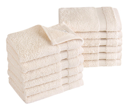 Villa Turkish Cotton Washcloths - 12 Pieces - Classic Turkish Towels