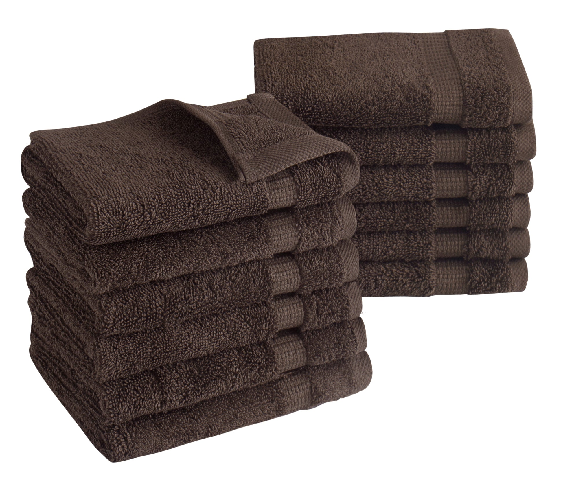 Villa Turkish Cotton Washcloths - 12 Pieces - Classic Turkish Towels