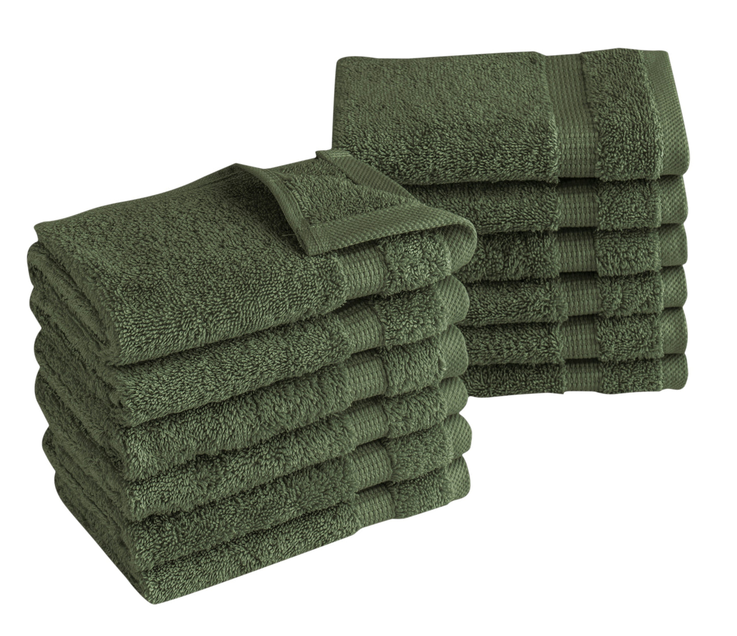 Villa Turkish Cotton Washcloths - 12 Pieces - Classic Turkish Towels