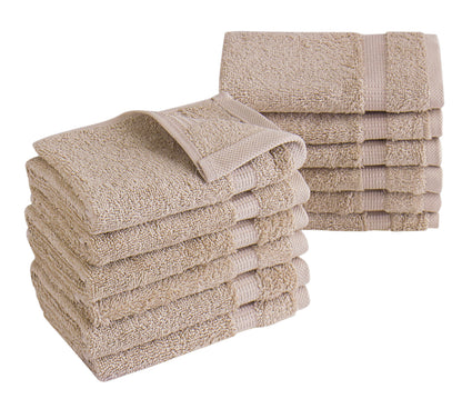 Villa Turkish Cotton Washcloths - 12 Pieces - Classic Turkish Towels