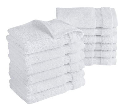 Villa Turkish Cotton Washcloths - 12 Pieces - Classic Turkish Towels