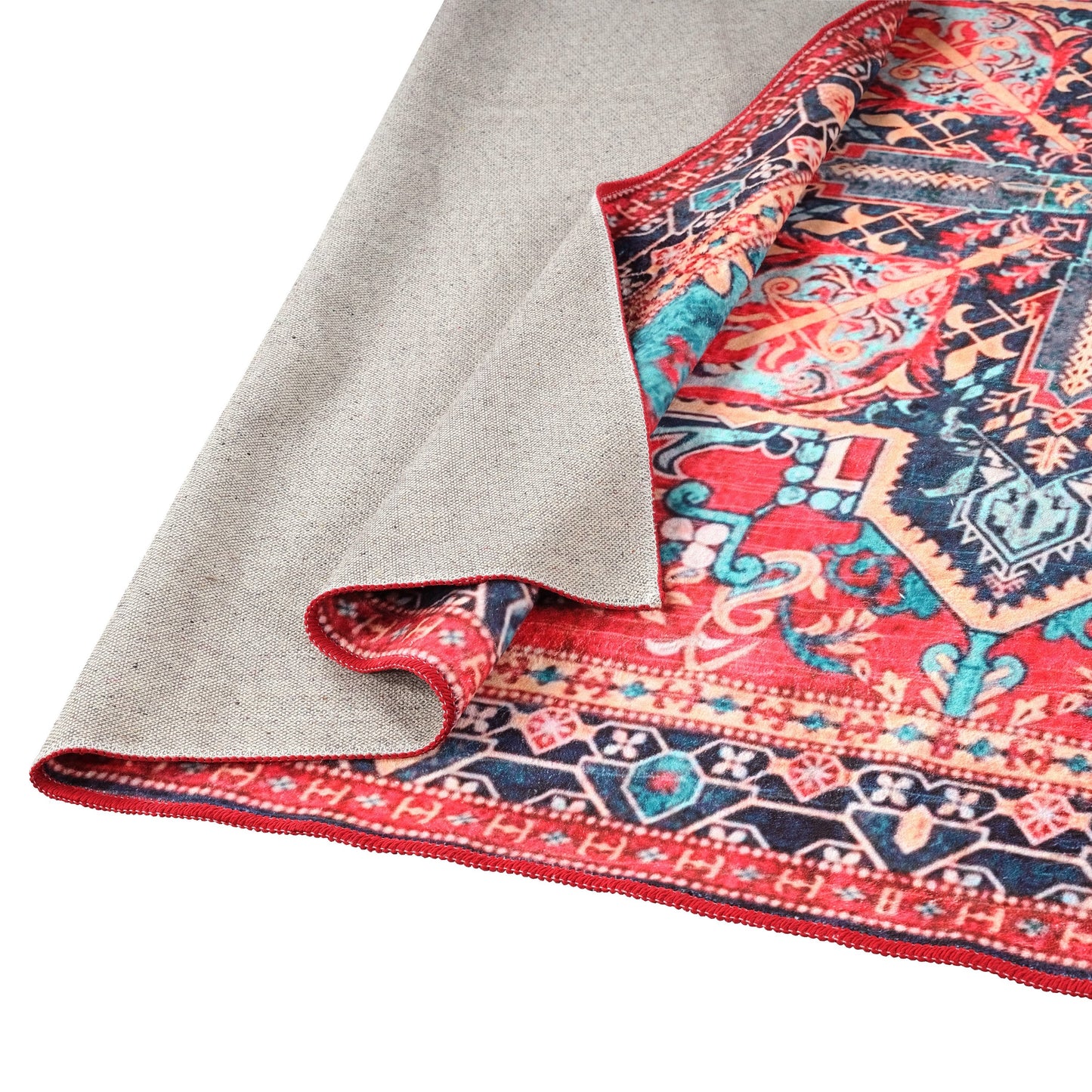 Kathy Ireland Soft Brushed Flannel Washable Rug With Latex Back
