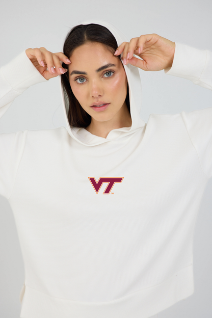 Relaxed Fit Waffle Hoodie Virginia Tech