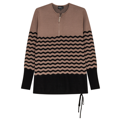 Maternity Color Blocked Henley Sweater