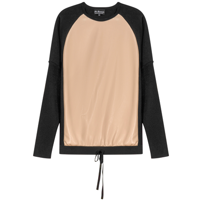 Maternity Knit Leather Combo Top