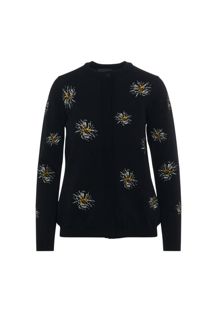 Maternity Embroidered Cropped Cardigan