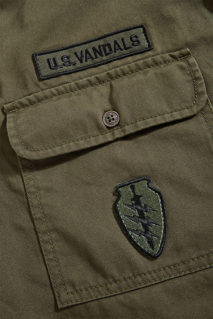 Jordan Craig Military Cargo Shirt - Army Green