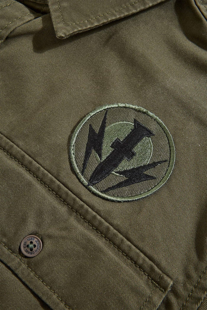 Jordan Craig Military Cargo Shirt - Army Green
